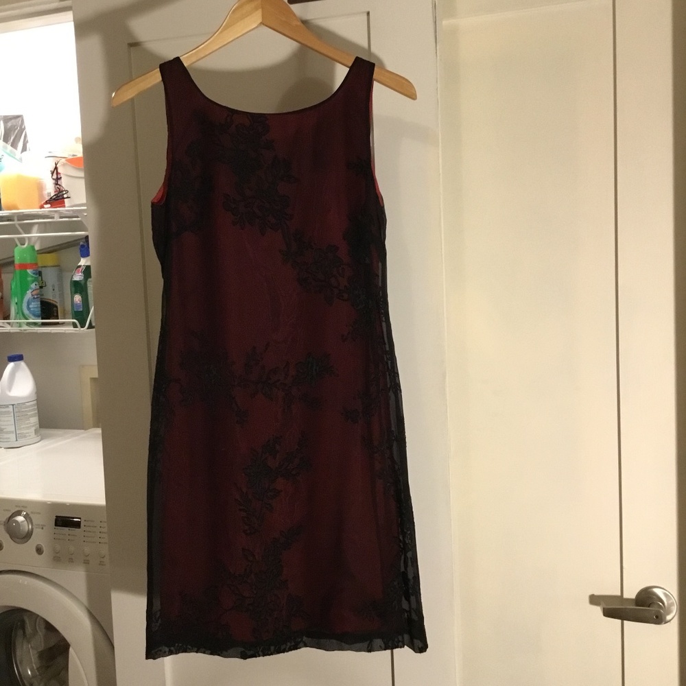 Red and black lace dress- Express size 5/6